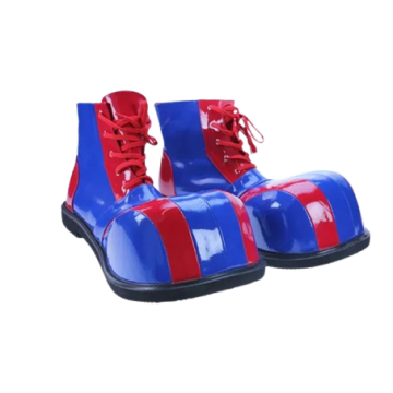 Clown schoenen blauw/rood