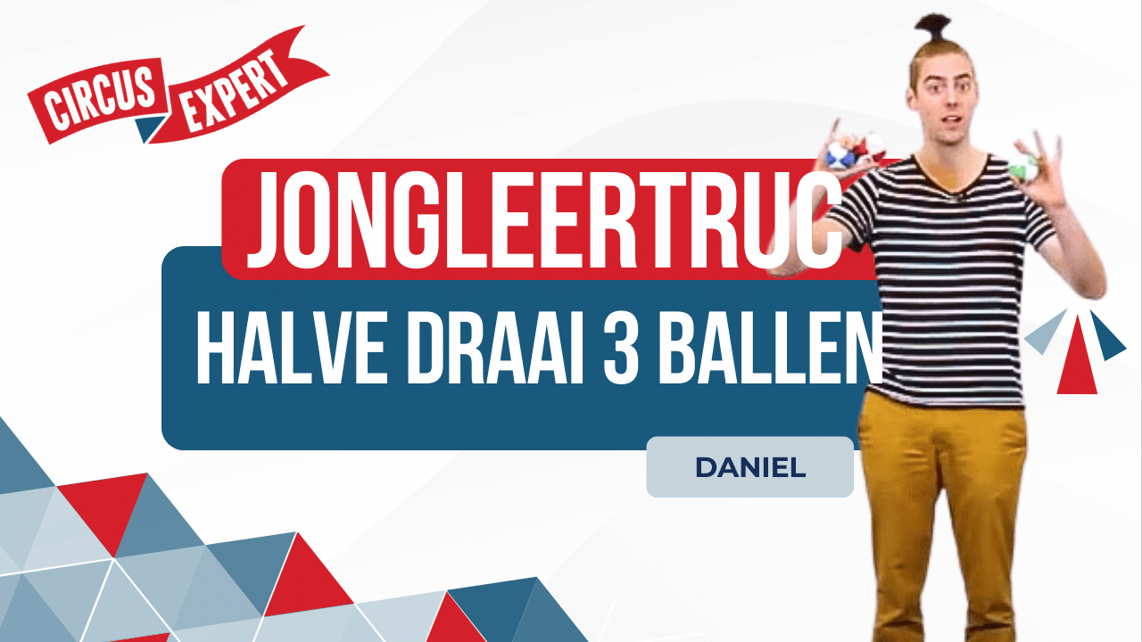 Jongleertruc l Halve draai 3 ballen