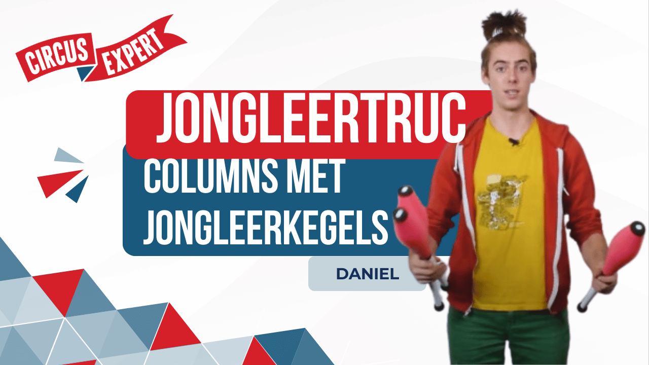 Jongleertruc: Columns met jongleerkegels