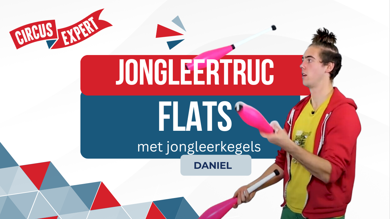 Jongleertruc: Flats met jongleerkegels